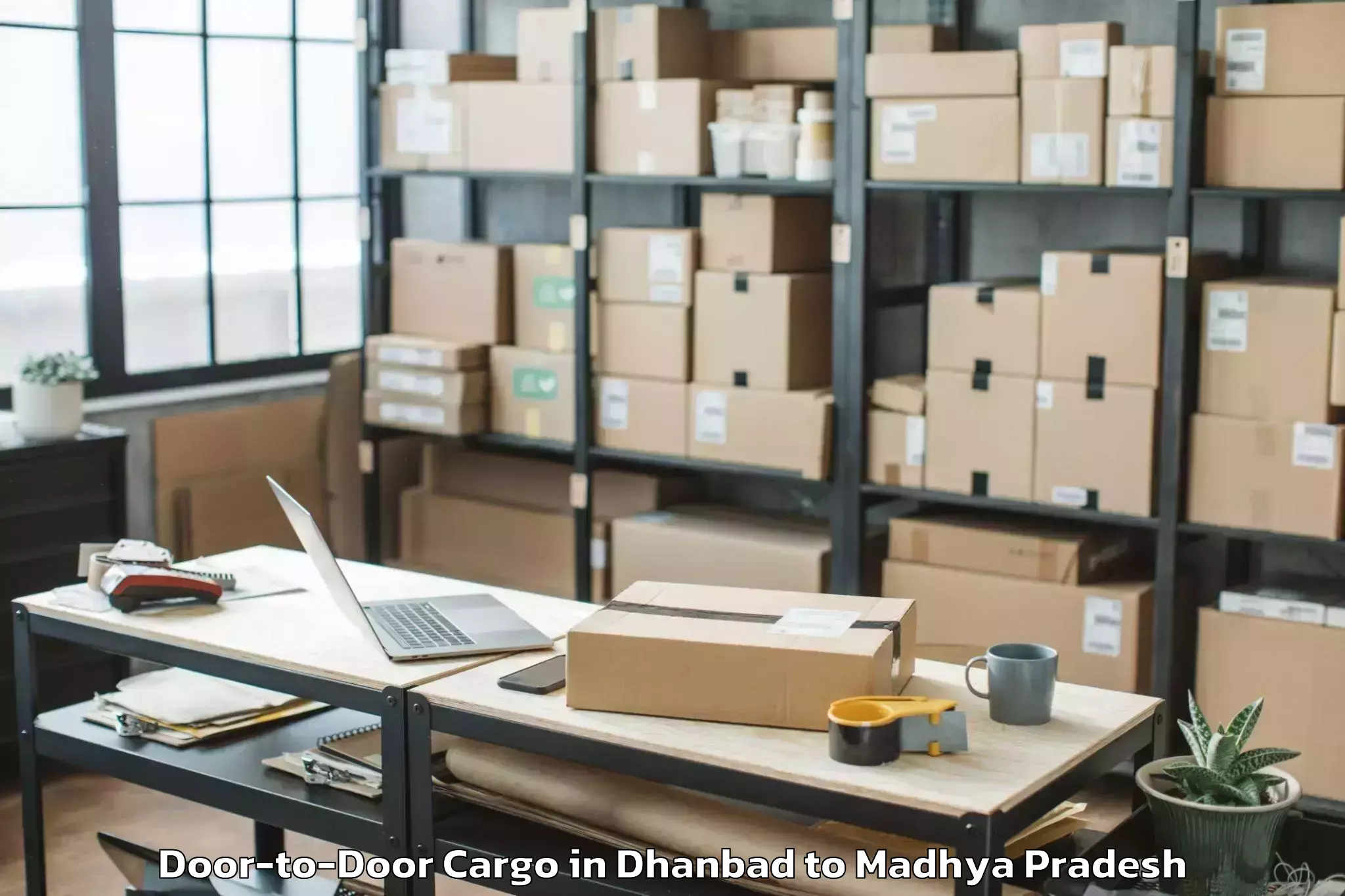 Quality Dhanbad to Maharajpur Door To Door Cargo